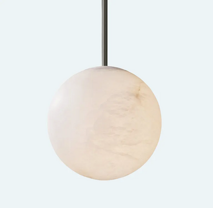 Theseus Alabaster Modern Ball Pendant Light