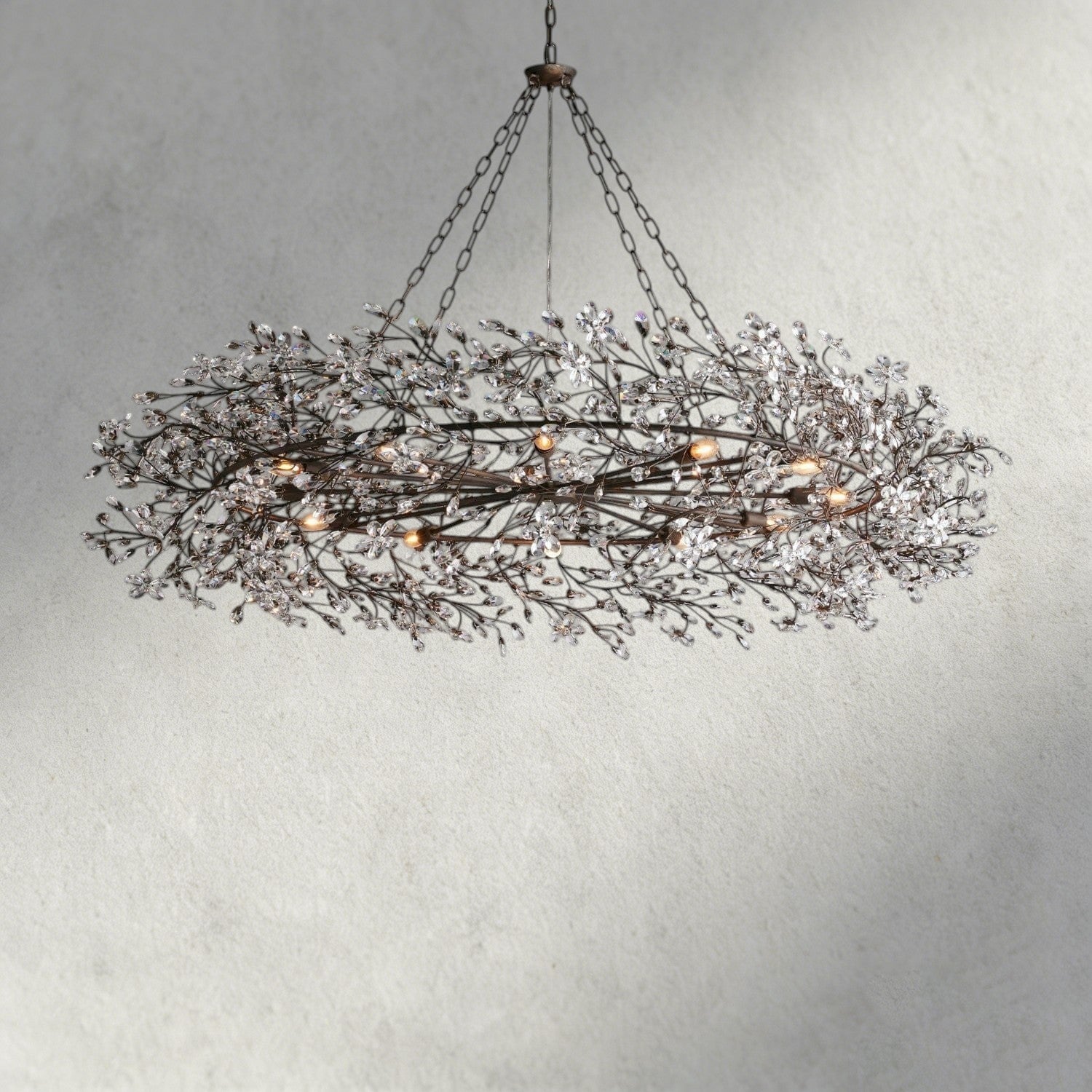 60" / BRONZE Fiore Crown Chandelier 39", 48", 60"