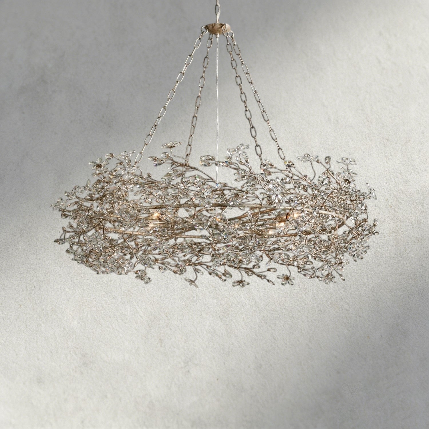 48" / SILVER Fiore Crown Chandelier 39", 48", 60"