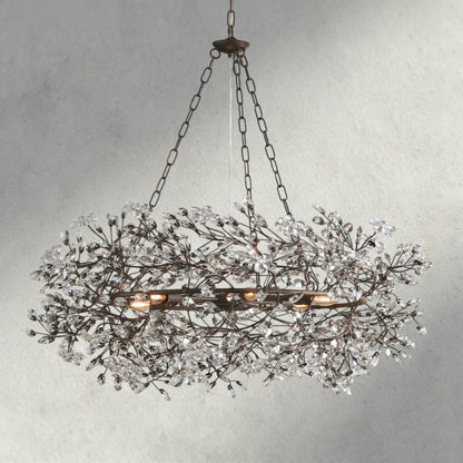 39" / BRONZE Fiore Crown Chandelier 39", 48", 60"