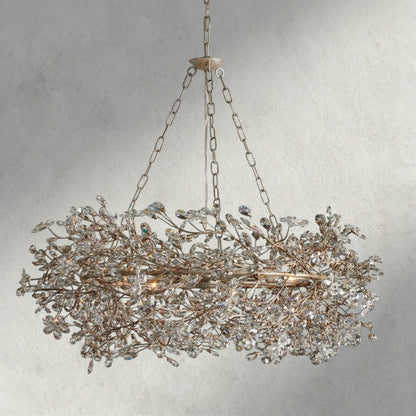 39" / SILVER Fiore Crown Chandelier 39", 48", 60"