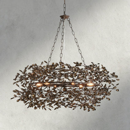 39" / BRONZE/SMOKE Fiore Crown Chandelier 39", 48", 60"