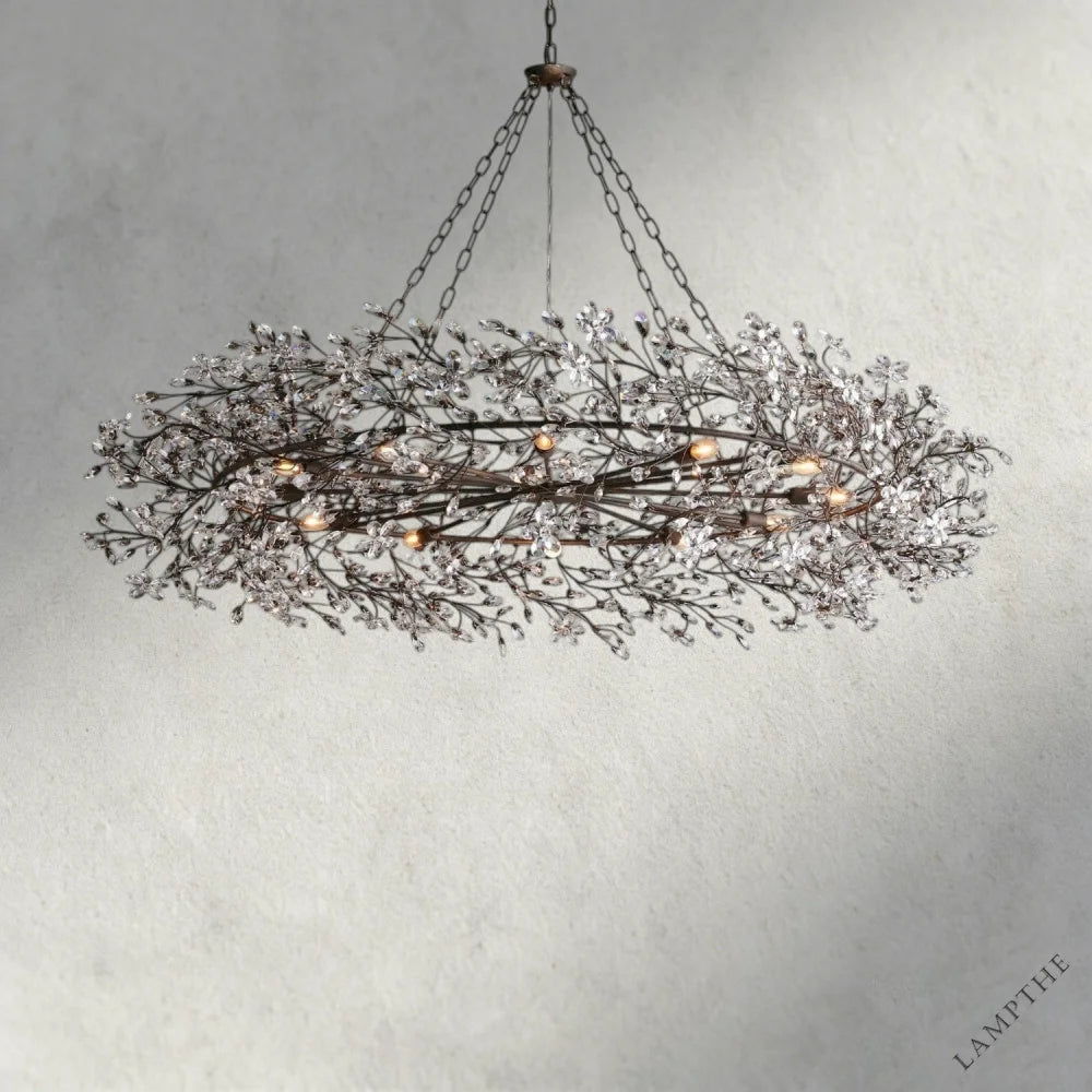 60" / BRONZE Fiore Crown Chandelier 39", 48", 60"