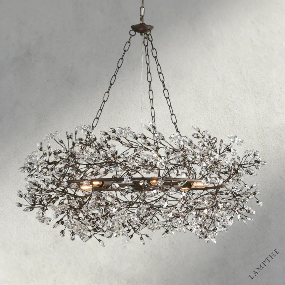 39" / BRONZE Fiore Crown Chandelier 39", 48", 60"