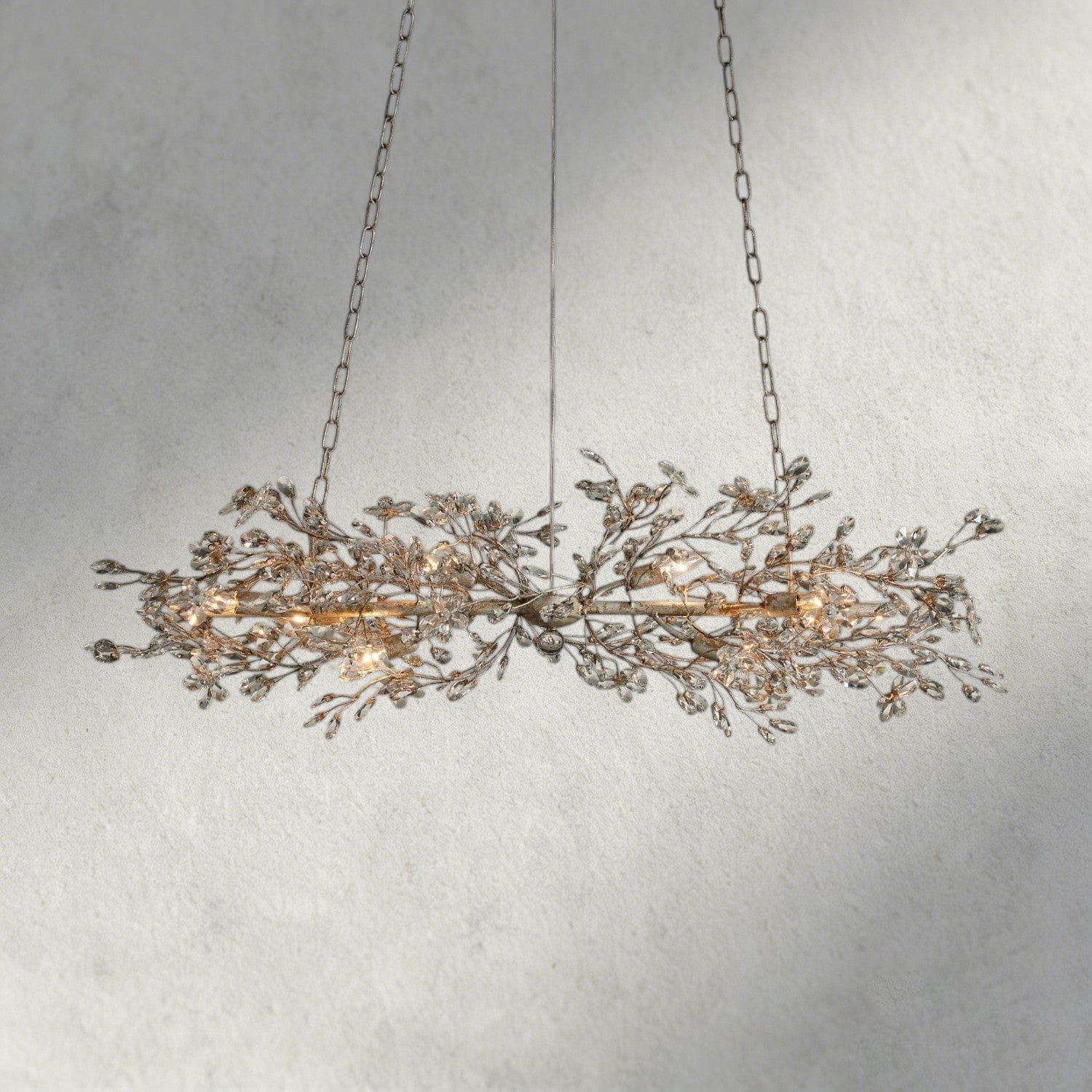 51" / SILVER Fiore Linear Chandelier 51", 68"