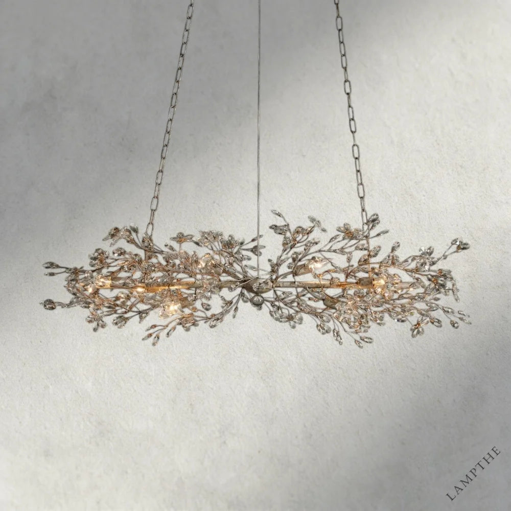 51" / SILVER Fiore Linear Chandelier 51", 68"