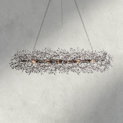 74" / BRONZE Fiore Oval Chandelier 62", 74"