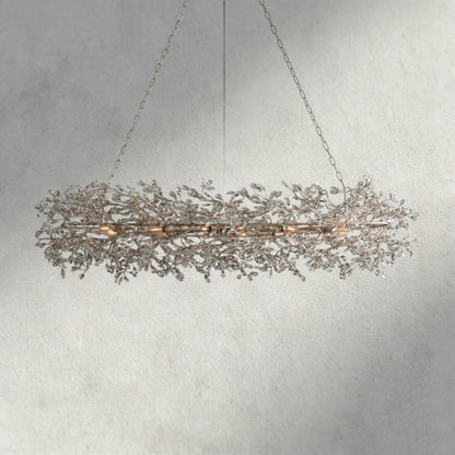 74" / SILVER Fiore Oval Chandelier 62", 74"