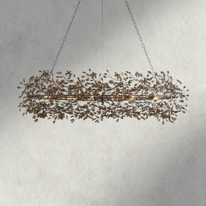 74" / BRONZE/SMOKE Fiore Oval Chandelier 62", 74"