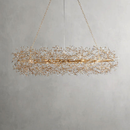 74" / GOLD Fiore Oval Chandelier 62", 74"