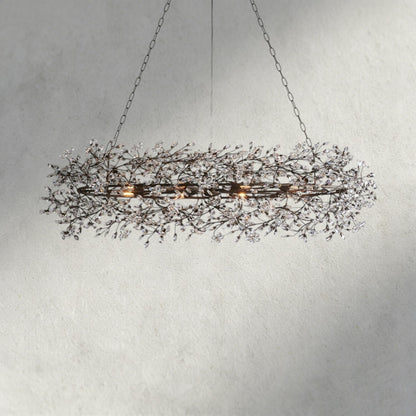 62" / BRONZE Fiore Oval Chandelier 62", 74"
