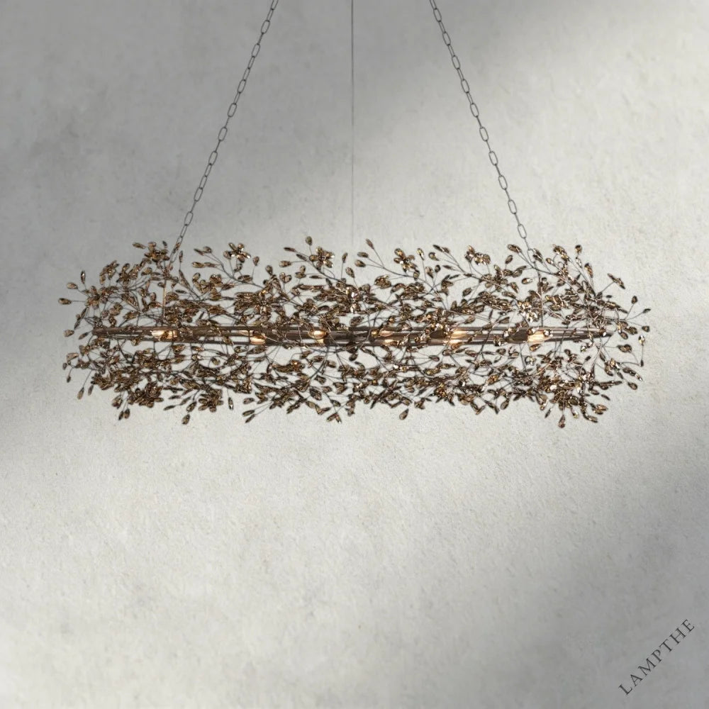 74" / BRONZE/SMOKE Fiore Oval Chandelier 62", 74"