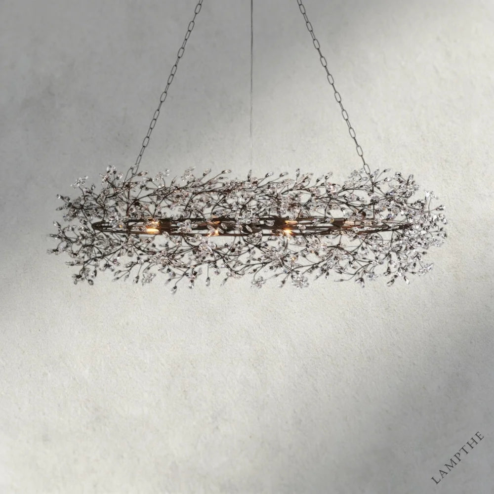 62" / BRONZE Fiore Oval Chandelier 62", 74"