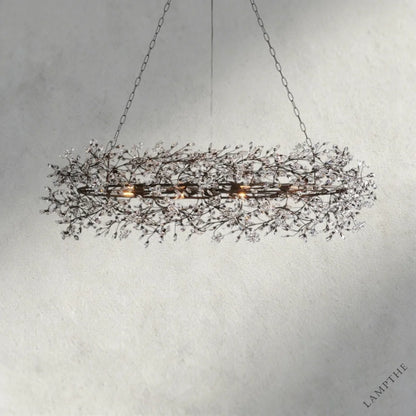 62" / BRONZE Fiore Oval Chandelier 62", 74"