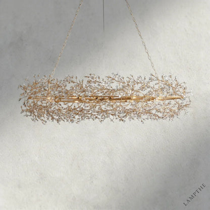 74" / GOLD Fiore Oval Chandelier 62", 74"