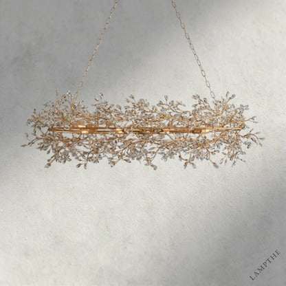 62" / GOLD Fiore Oval Chandelier 62", 74"