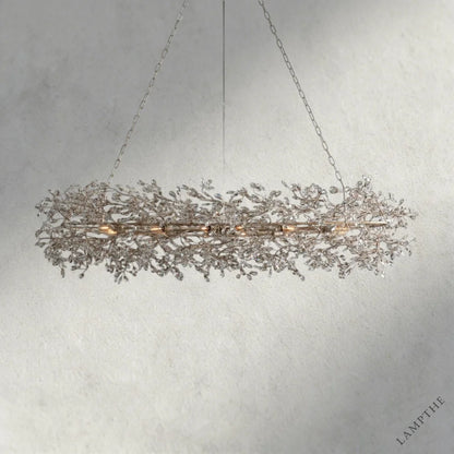 74" / SILVER Fiore Oval Chandelier 62", 74"