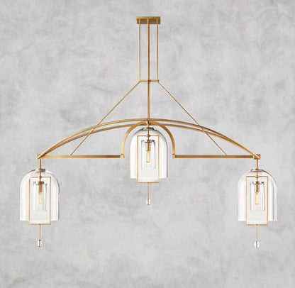 61" / Brass Fulcrum Grand Linear Chandelier 61", 73", 85"