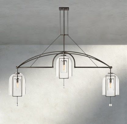 61" / Bronze Fulcrum Grand Linear Chandelier 61", 73", 85"