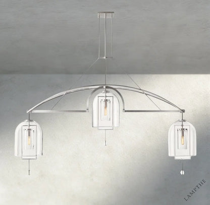 61" / Nickle Fulcrum Grand Linear Chandelier 61", 73", 85"