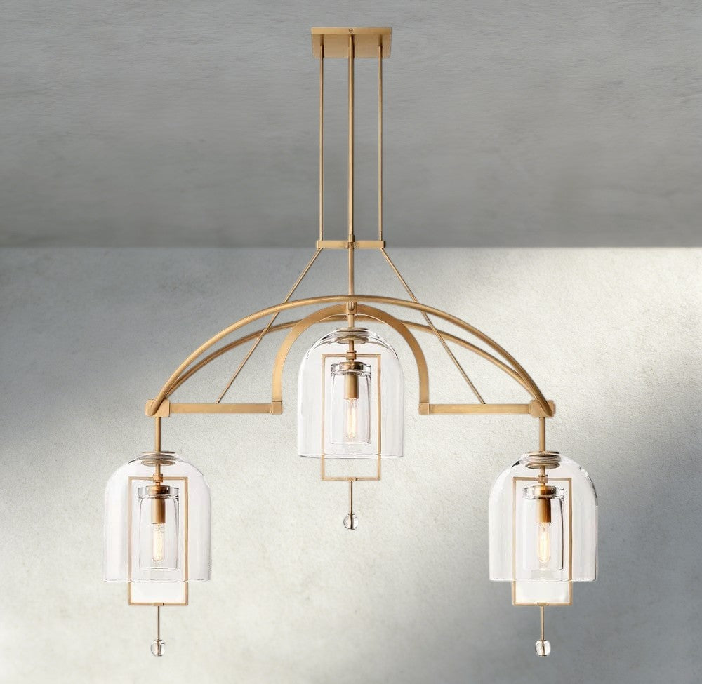 48" / Brass Fulcrum Linear Chandelier 48", 60"