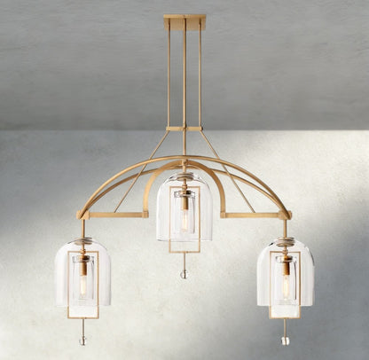 48" / Brass Fulcrum Linear Chandelier 48", 60"