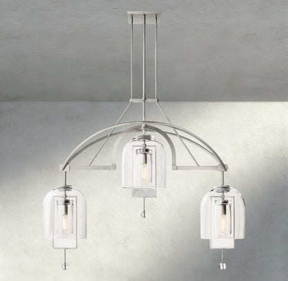 48" / Nickle Fulcrum Linear Chandelier 48", 60"