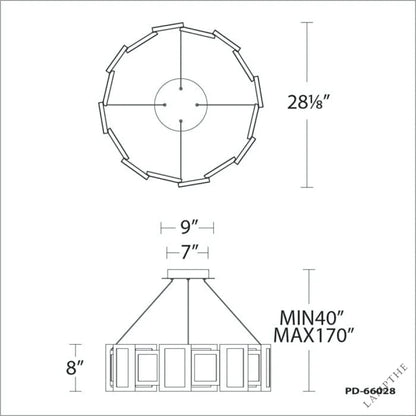 Fury 16 - Light LED Chandelier