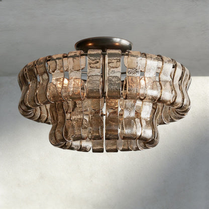 Bronze / Smoke Ghiaccio Flush Mount