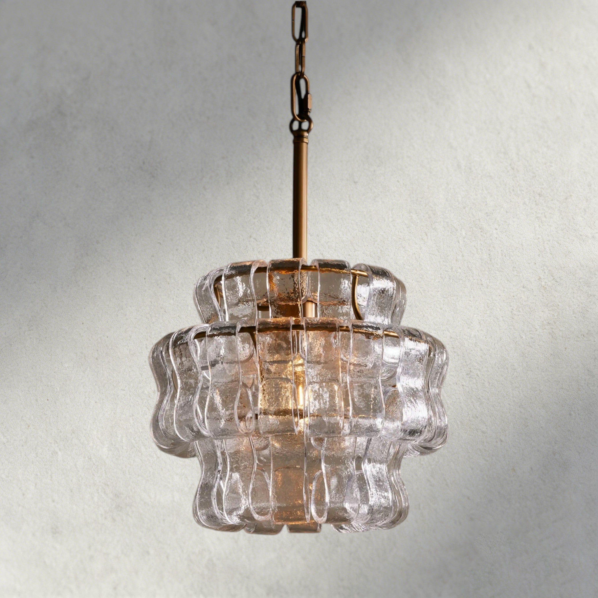 Brass / Clear Ghiaccio Pendant