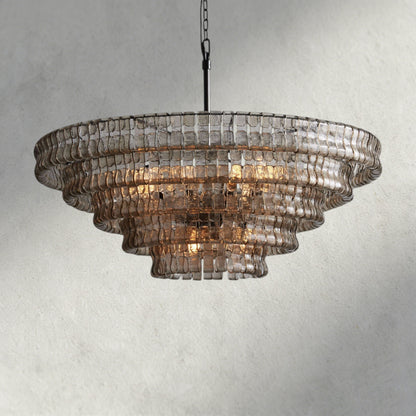 48" / BRONZE / SMOKE Ghiaccio Round Chandelier 36", 48",60"