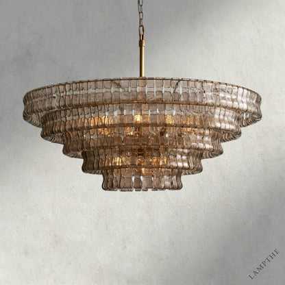 48" / BRASS / SMOKE Ghiaccio Round Chandelier 36", 48",60"