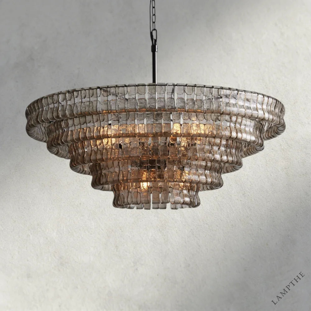 48" / BRONZE / SMOKE Ghiaccio Round Chandelier 36", 48",60"