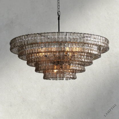 48" / BRONZE / SMOKE Ghiaccio Round Chandelier 36", 48",60"