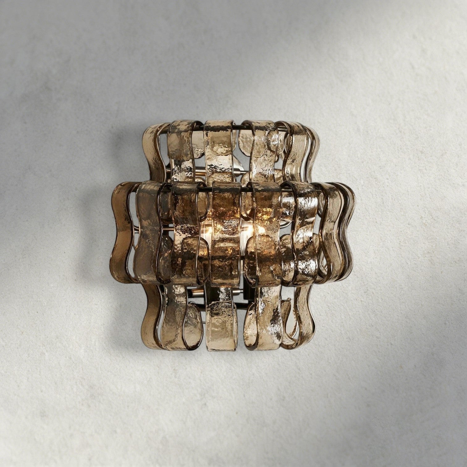 Bronze / Smoke Ghiaccio Sconce