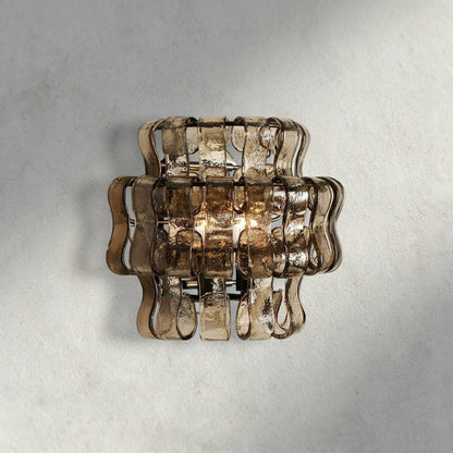 Bronze / Smoke Ghiaccio Sconce