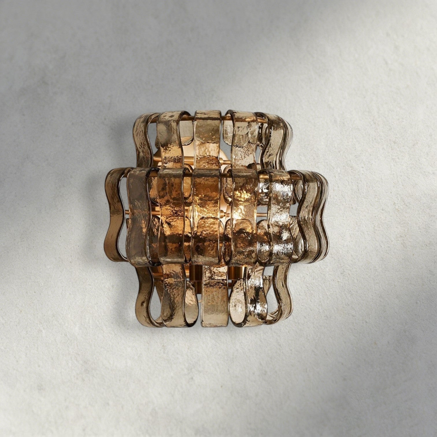 Brass / Smoke Ghiaccio Sconce