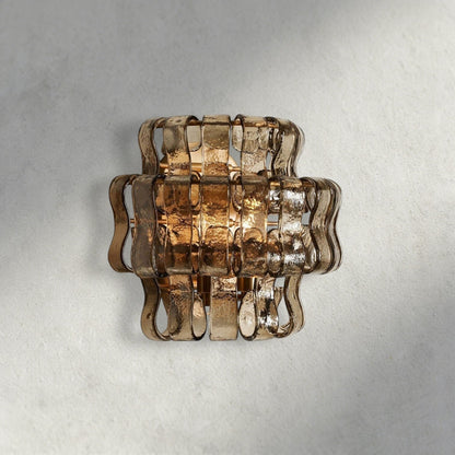 Brass / Smoke Ghiaccio Sconce