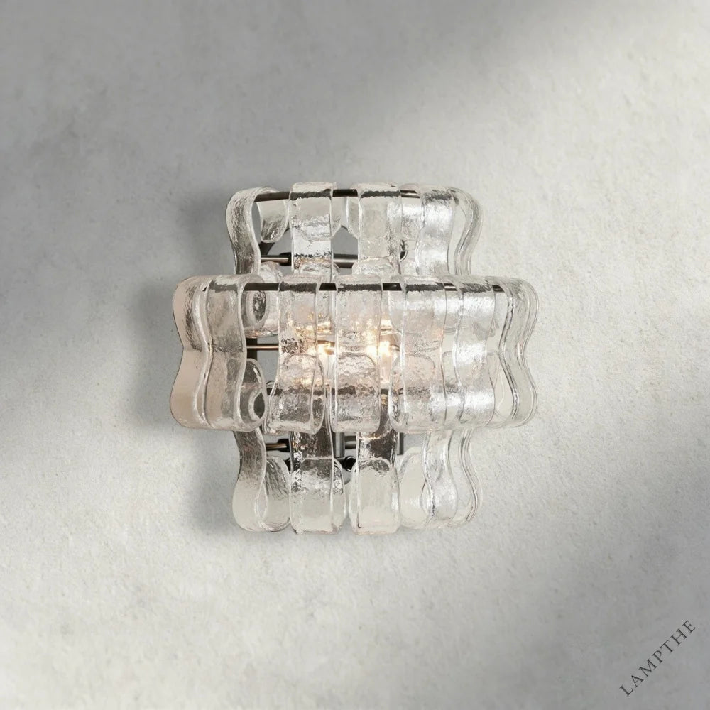 Bronze / Clear Ghiaccio Sconce