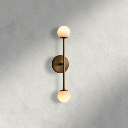 Brass Girouette Double Sconce