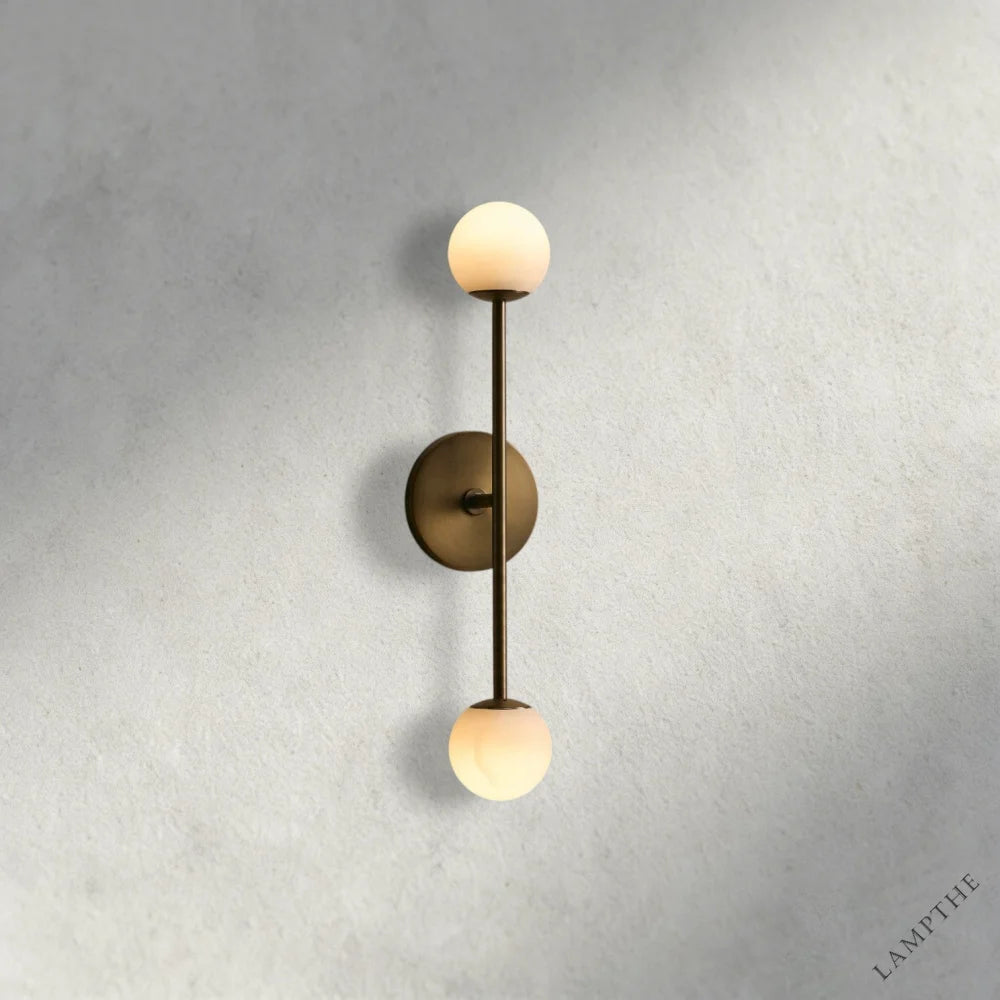 Brass Girouette Double Sconce