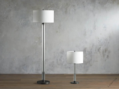 Glass Column Table Lamp