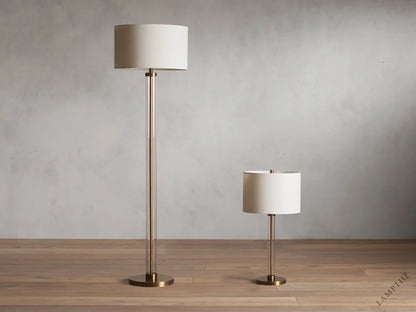 Glass Column Table Lamp