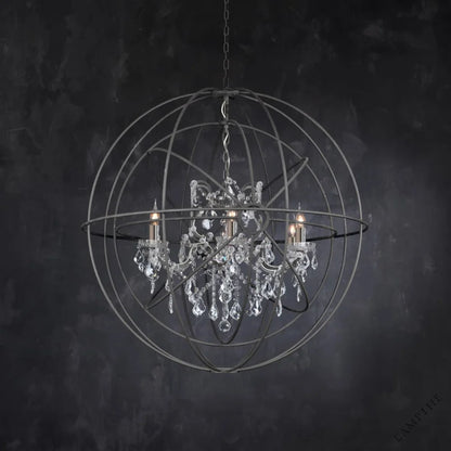 Gyro Crystal Double Chandelier 40"