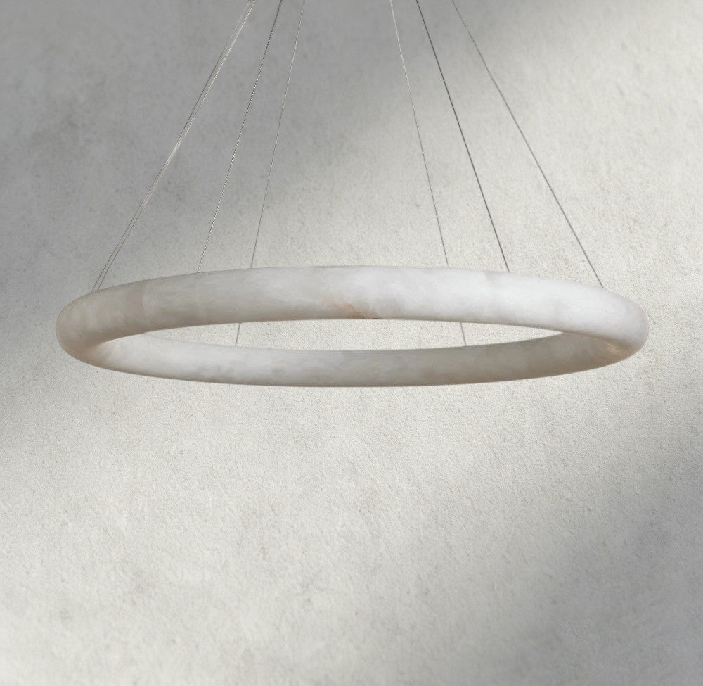 48" Halima Halo Alabaster Chandelier