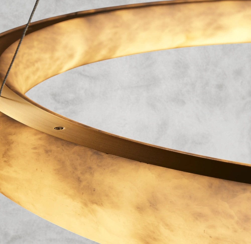 Halima Halo Alabaster Chandelier