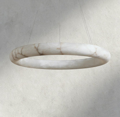 36" Halima Halo Alabaster Chandelier