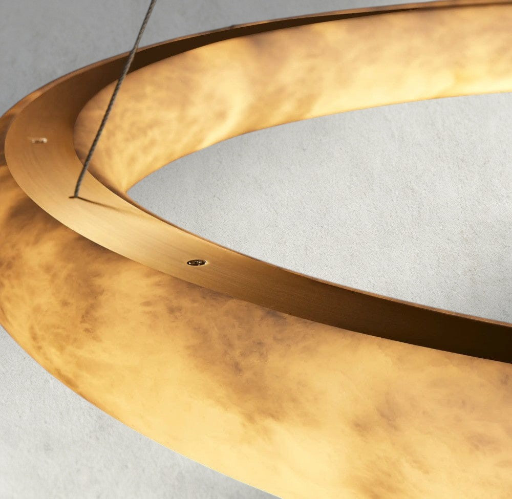 Halima Halo Alabaster Chandelier