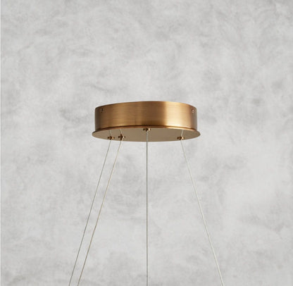 Halima Halo Alabaster Chandelier