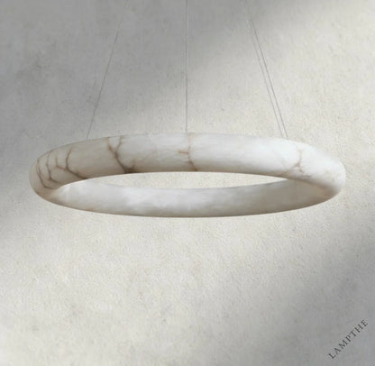 36" Halima Halo Alabaster Chandelier